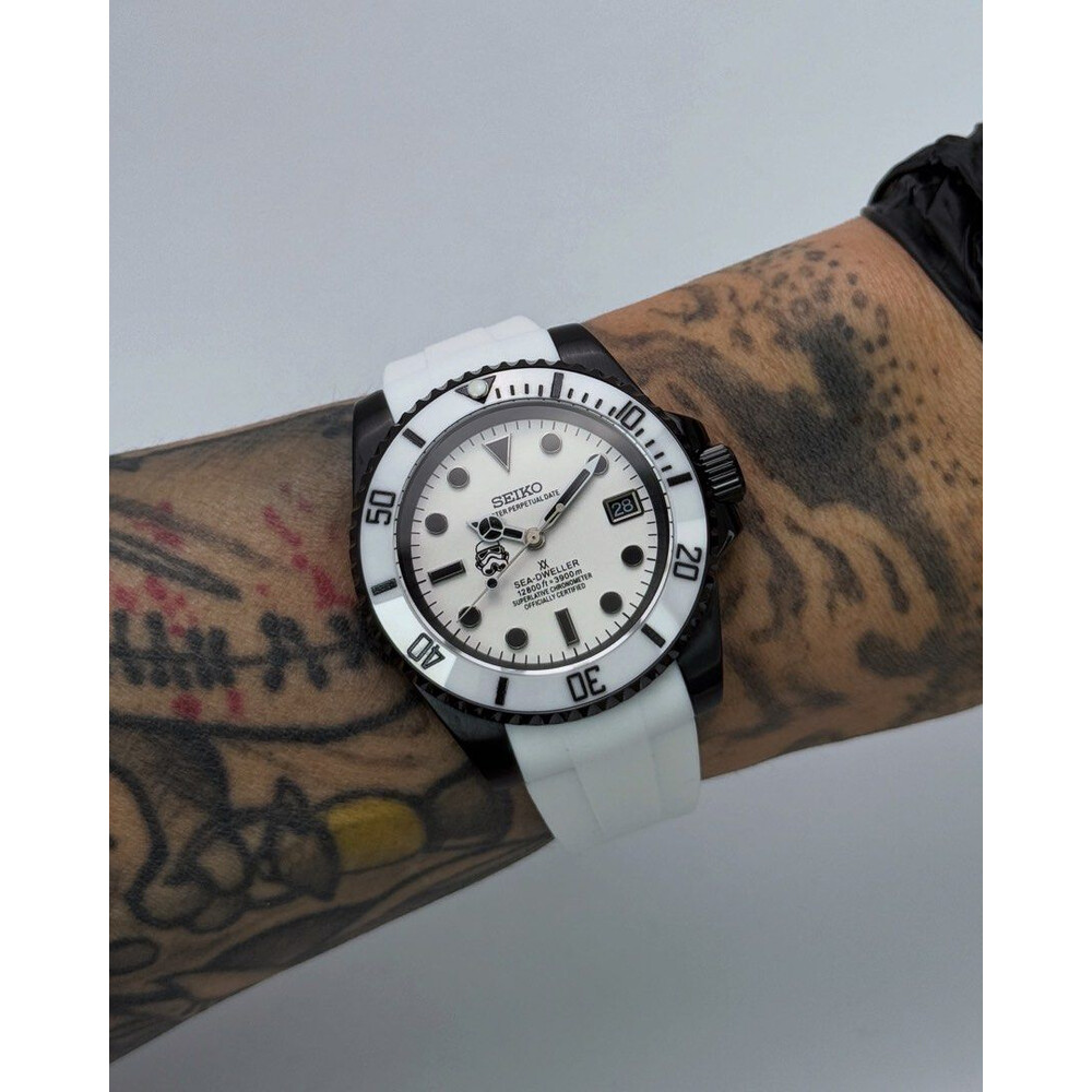 Custom Seiko Mod • Stormtrooper Submariner • 40mm